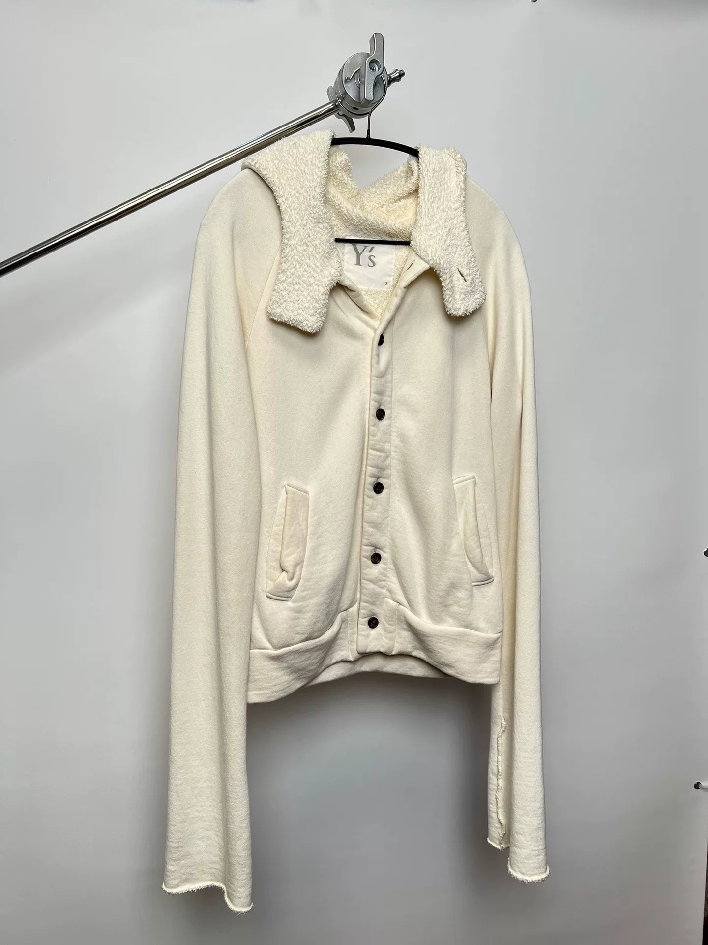 Yohji Yamamoto Long Sleeve Fleece Hoodie