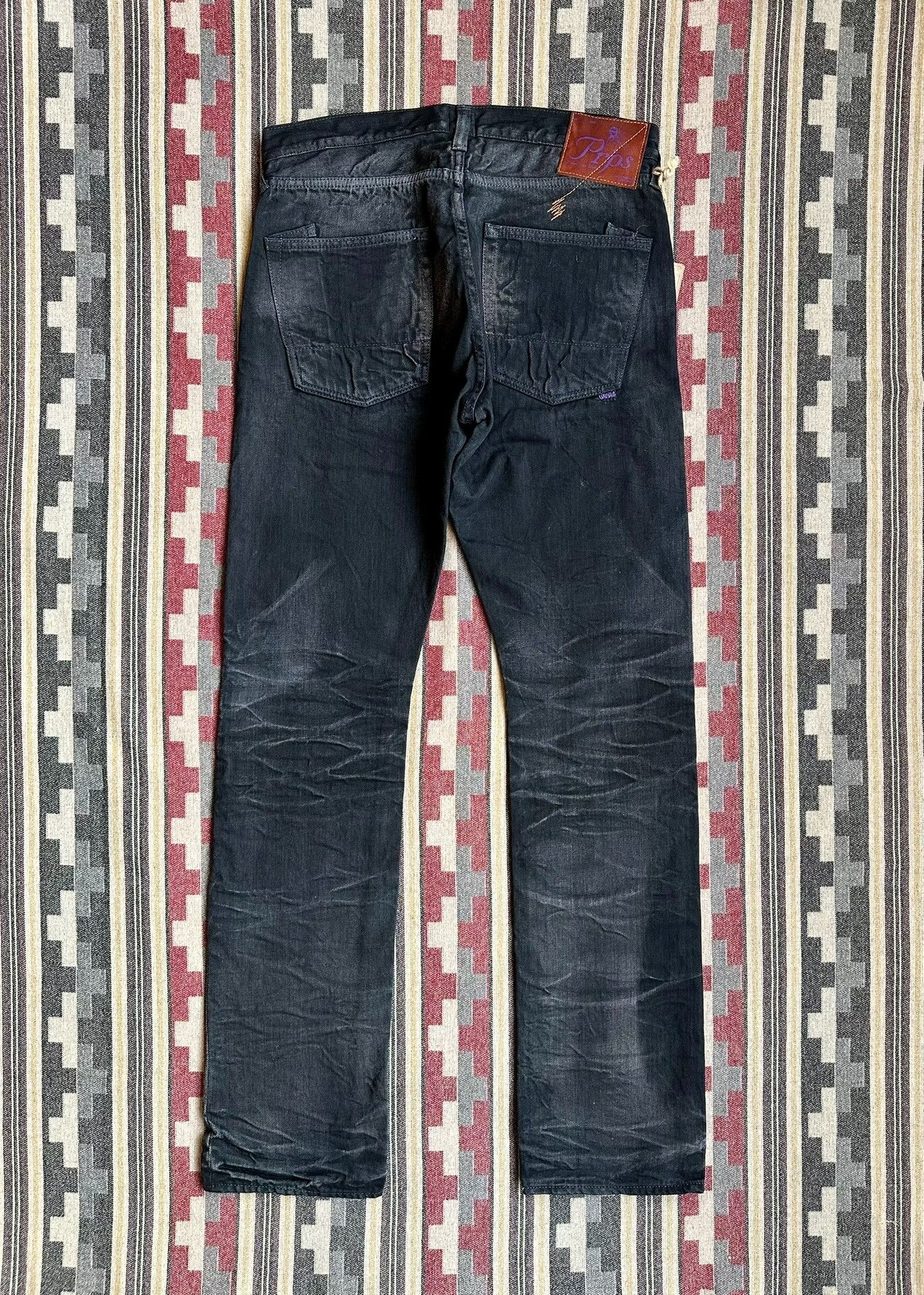 vintage black distressed denim jeans