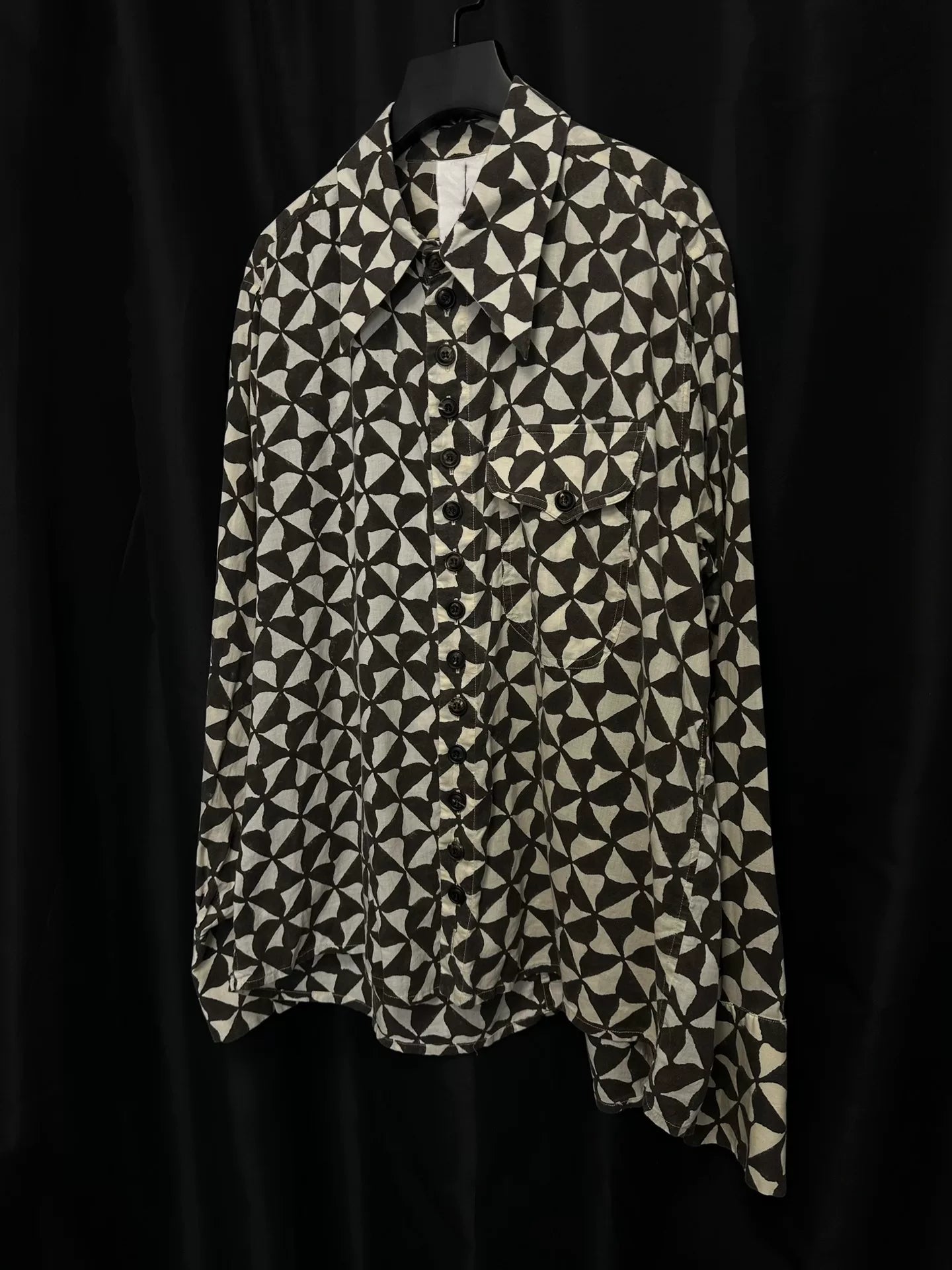 limited edition black and white hand-drawn shirt