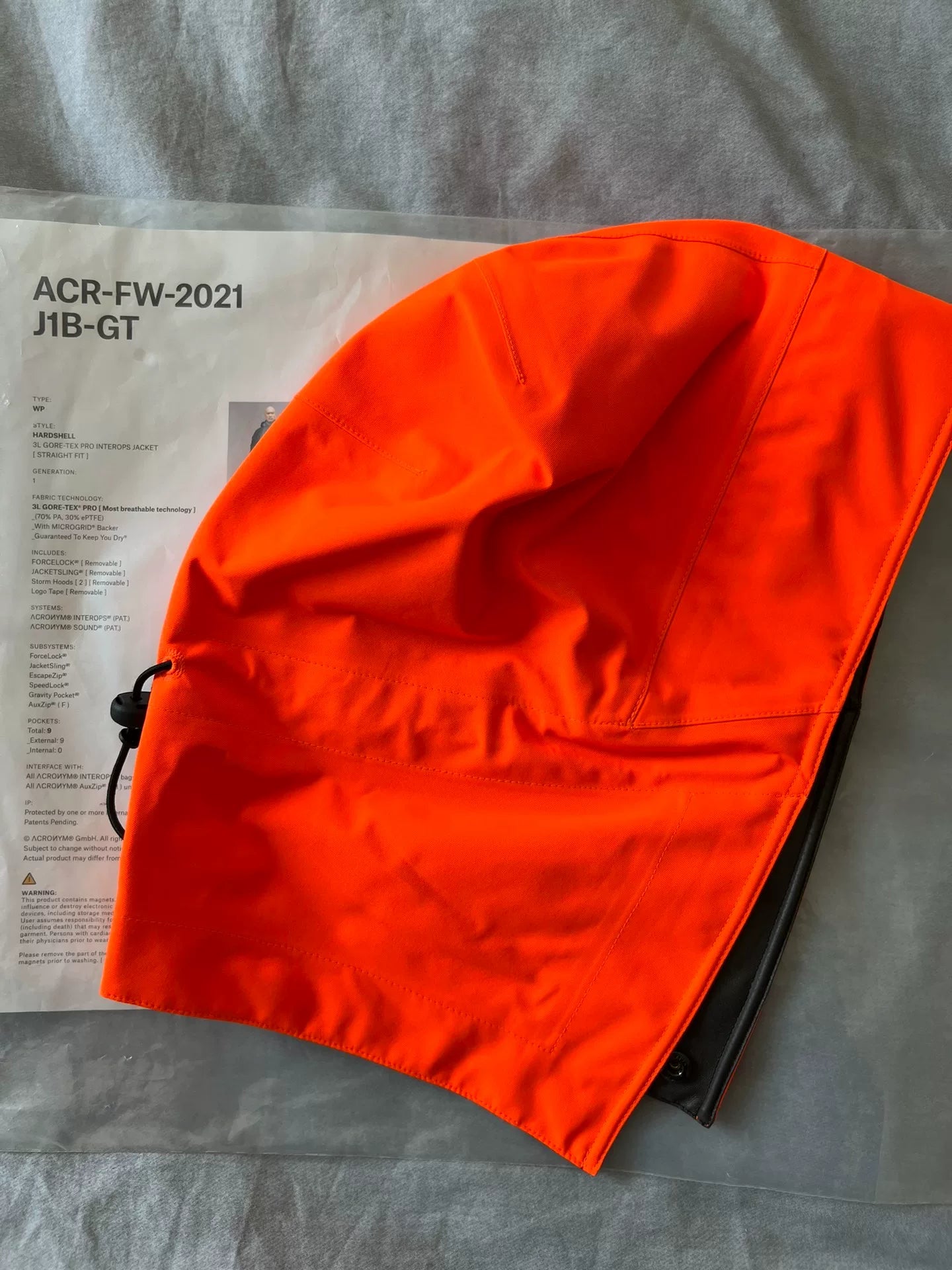 Acronym J1B GT Orange Hat