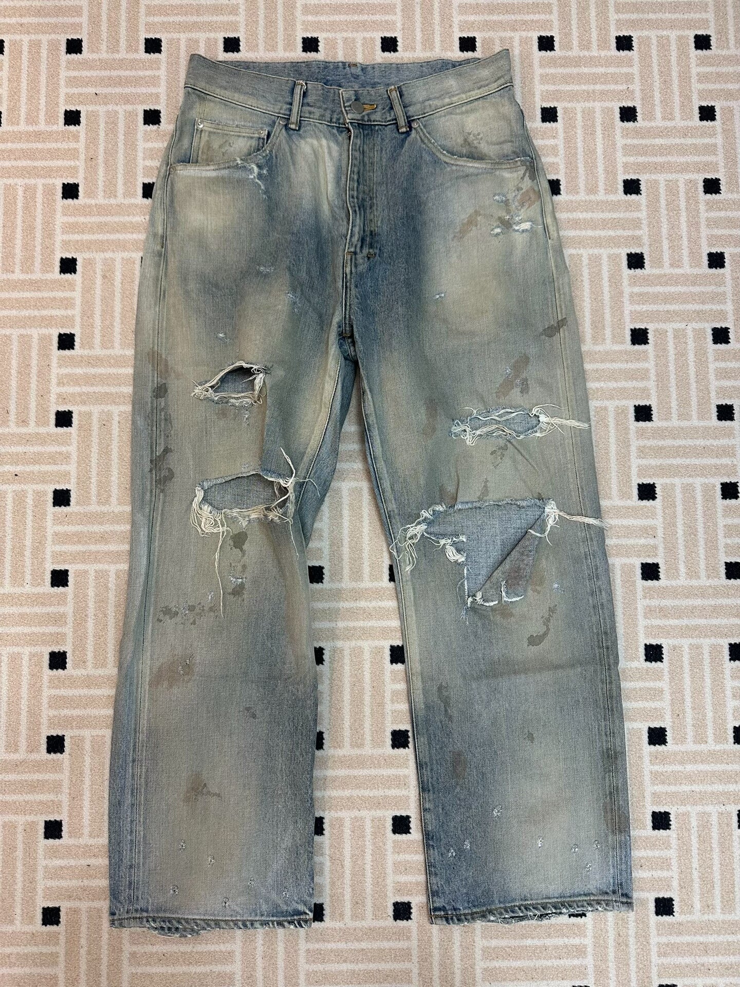 ANCELLM REMAKE TAPERED 5P DENIM