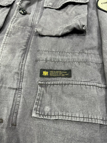 neighborhood 15ss m65 washed hooded jacket