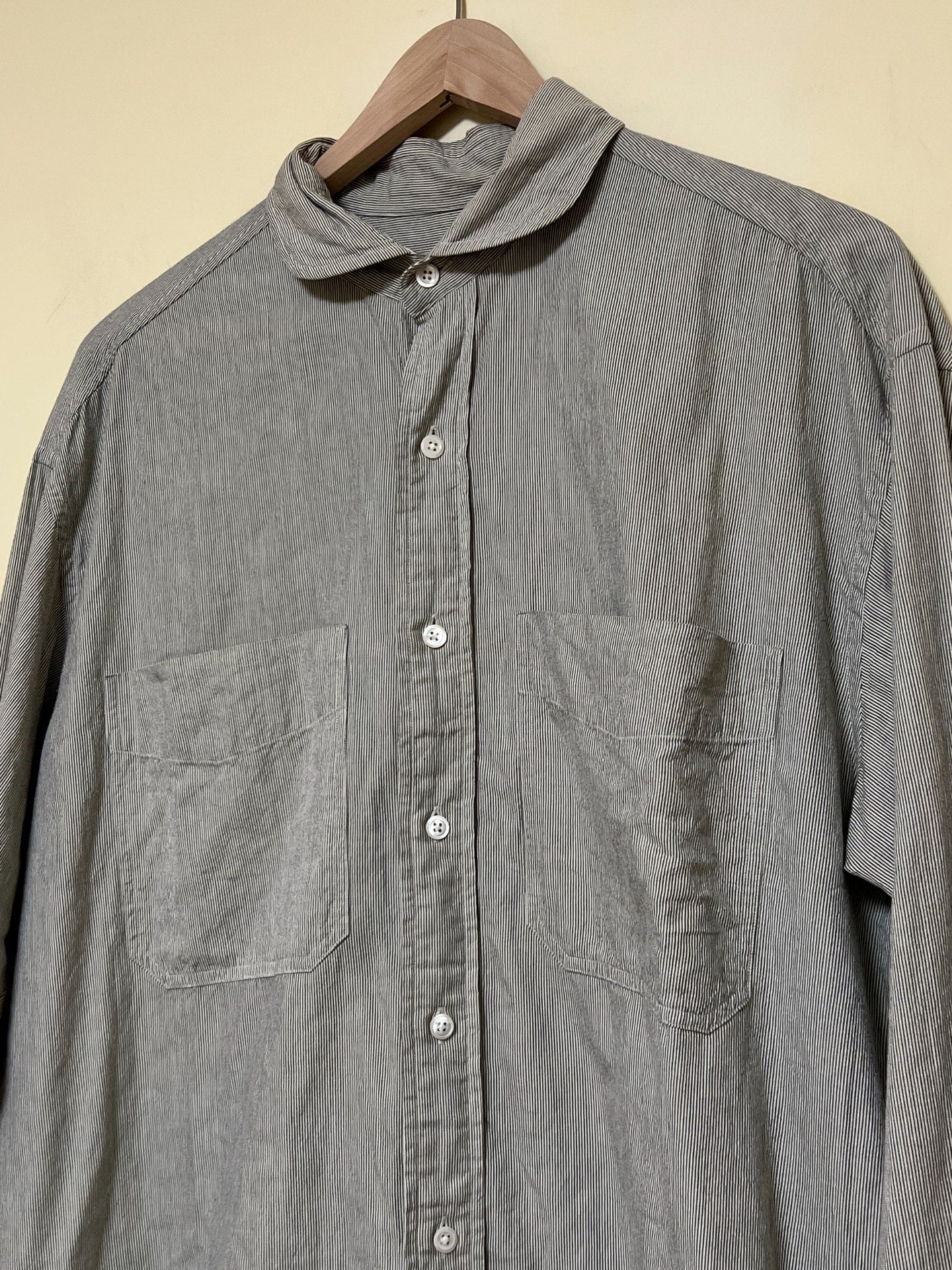 Porter Classic Wide Pocket Stripe Shirt