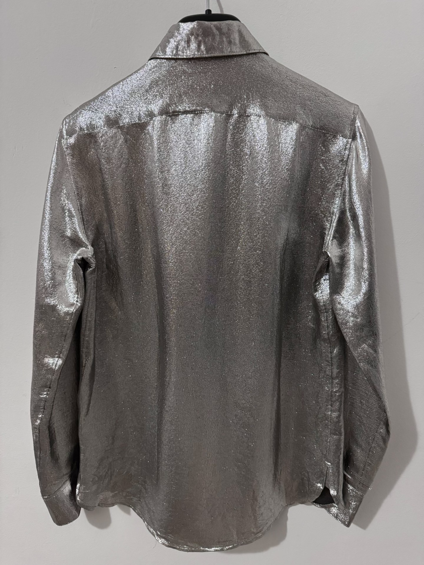 Saint Laurent Silver Silk Shirt