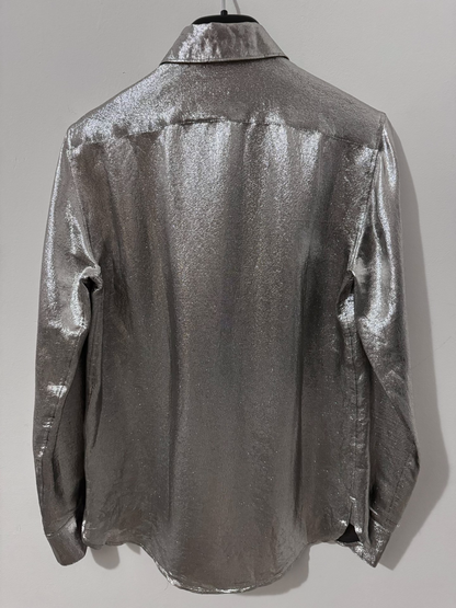 Saint Laurent Silver Silk Shirt
