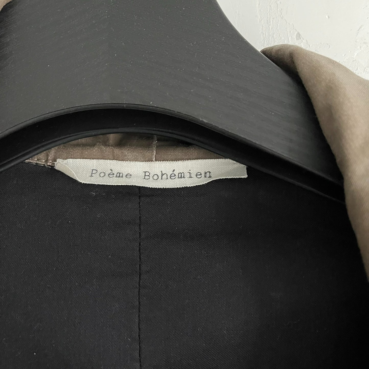 poeme bohemien waxed coat size 46