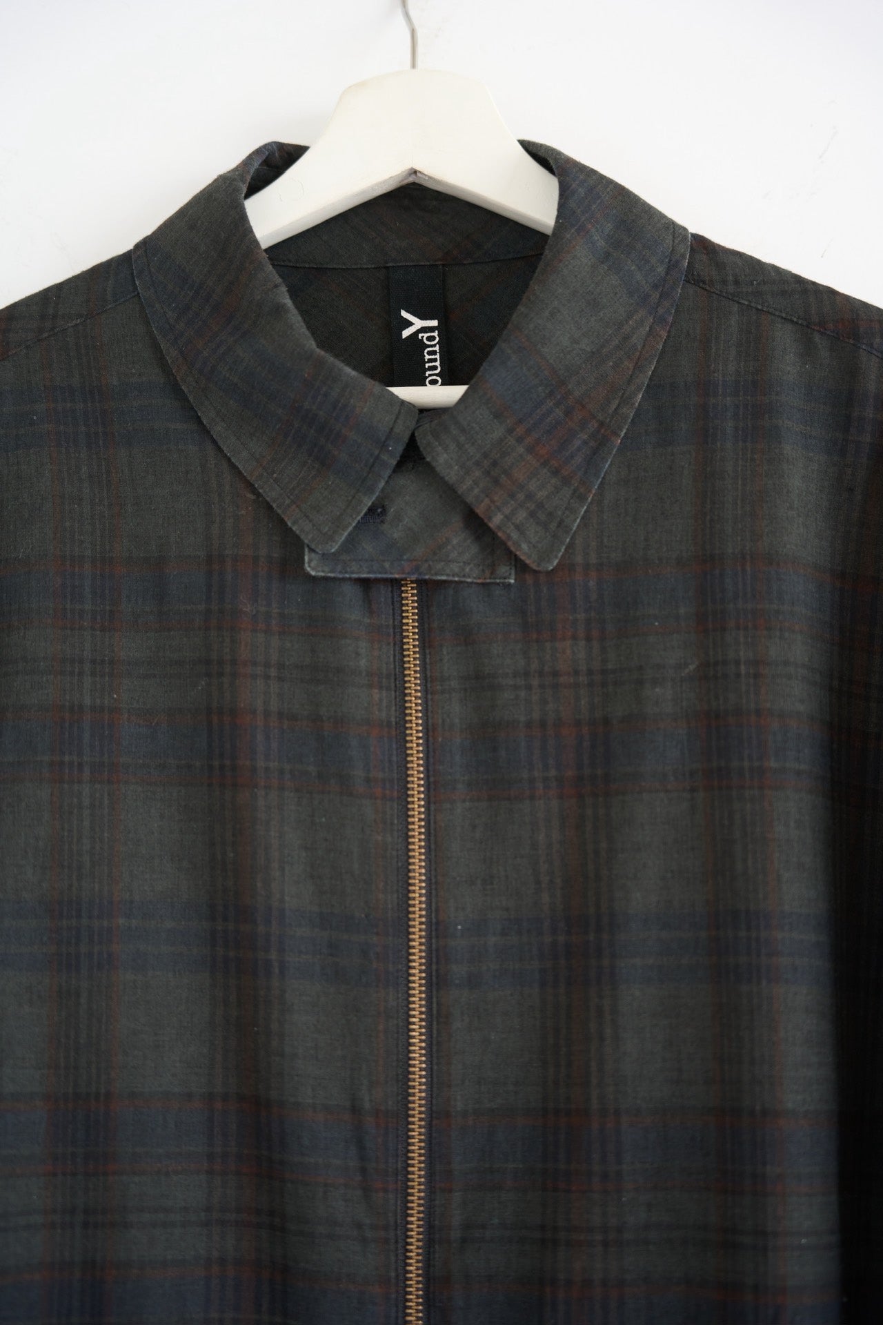 Yohji Yamamoto 24SS Plaid Zip Shirt
