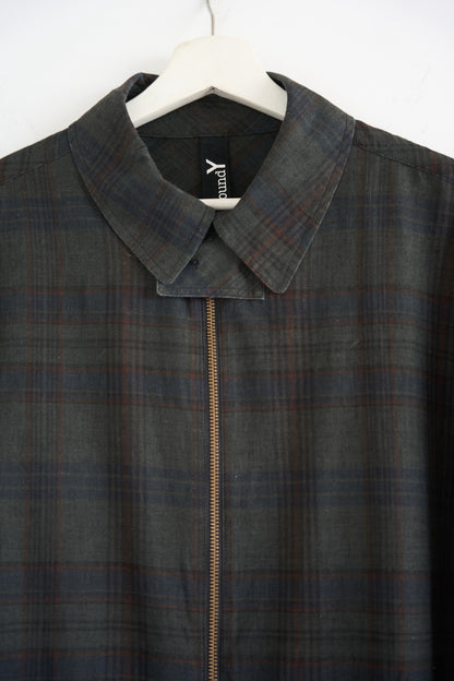 Yohji Yamamoto 24SS Plaid Zip Shirt