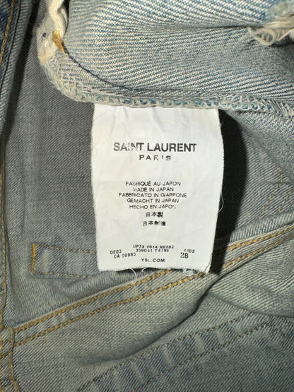 Saint Laurent Light Blue Distressed Jeans