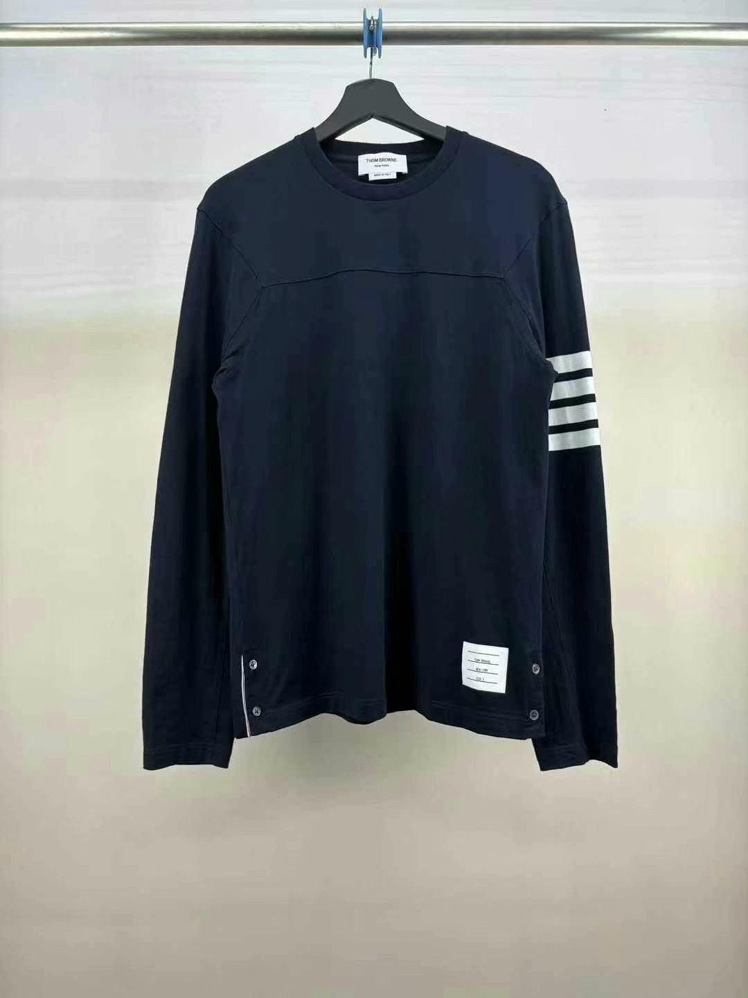 thom browne long sleeve striped t-shirt