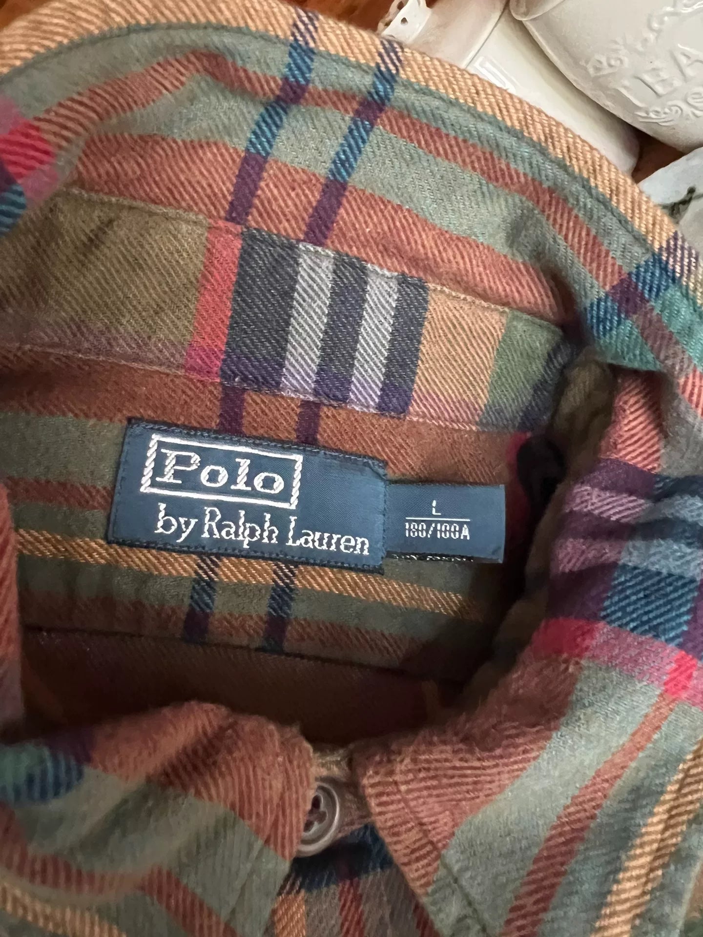 Ralph Lauren Plaid Shirt with Elbow Patches