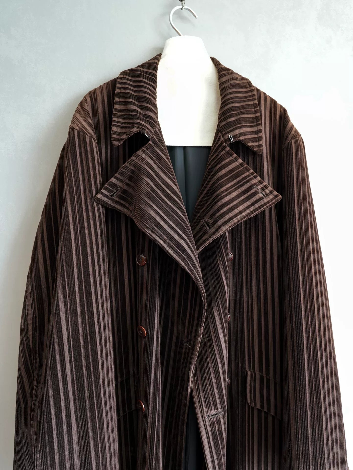Yohji Yamamoto Striped Corduroy Coat