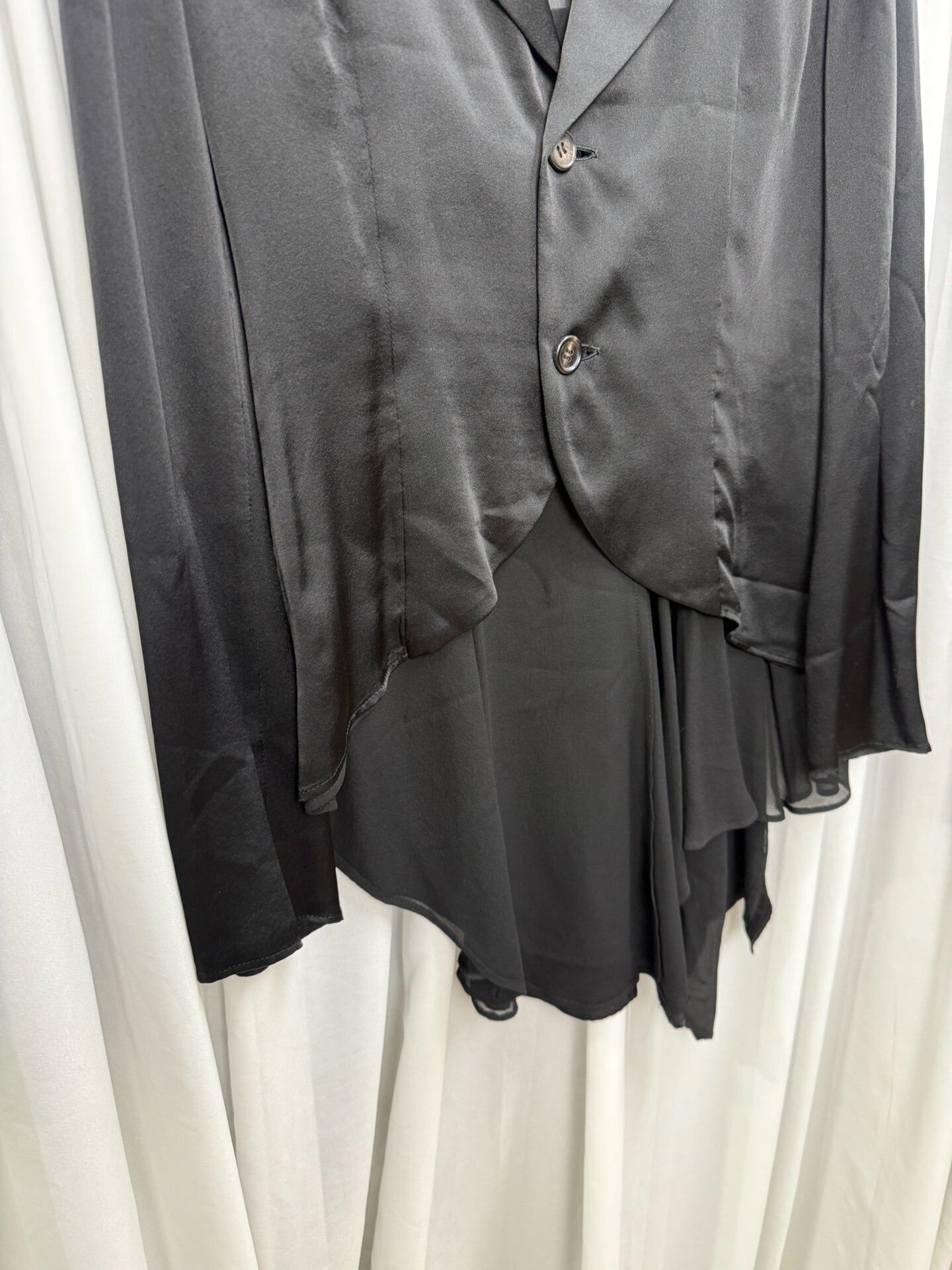 Yohji Yamamoto Noir Silk Tulle Blazer