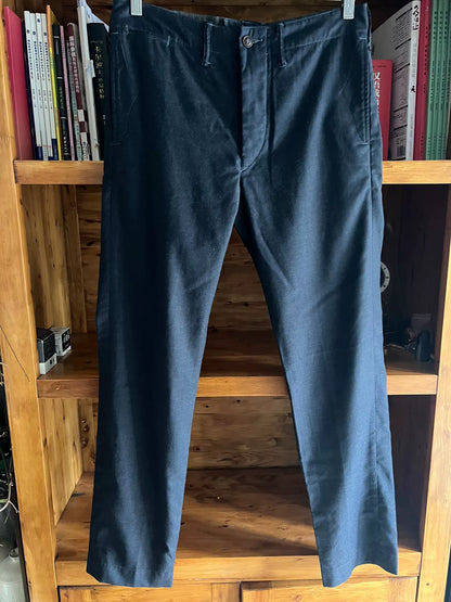 RRL Double RL Black Wool Blend Trousers