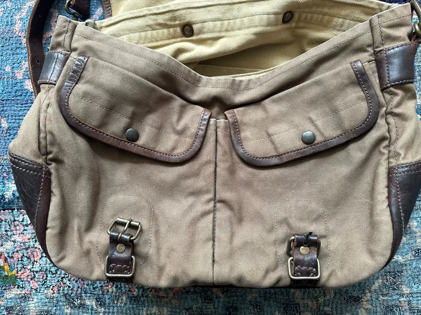 rrl messenger bag with shoulder strap