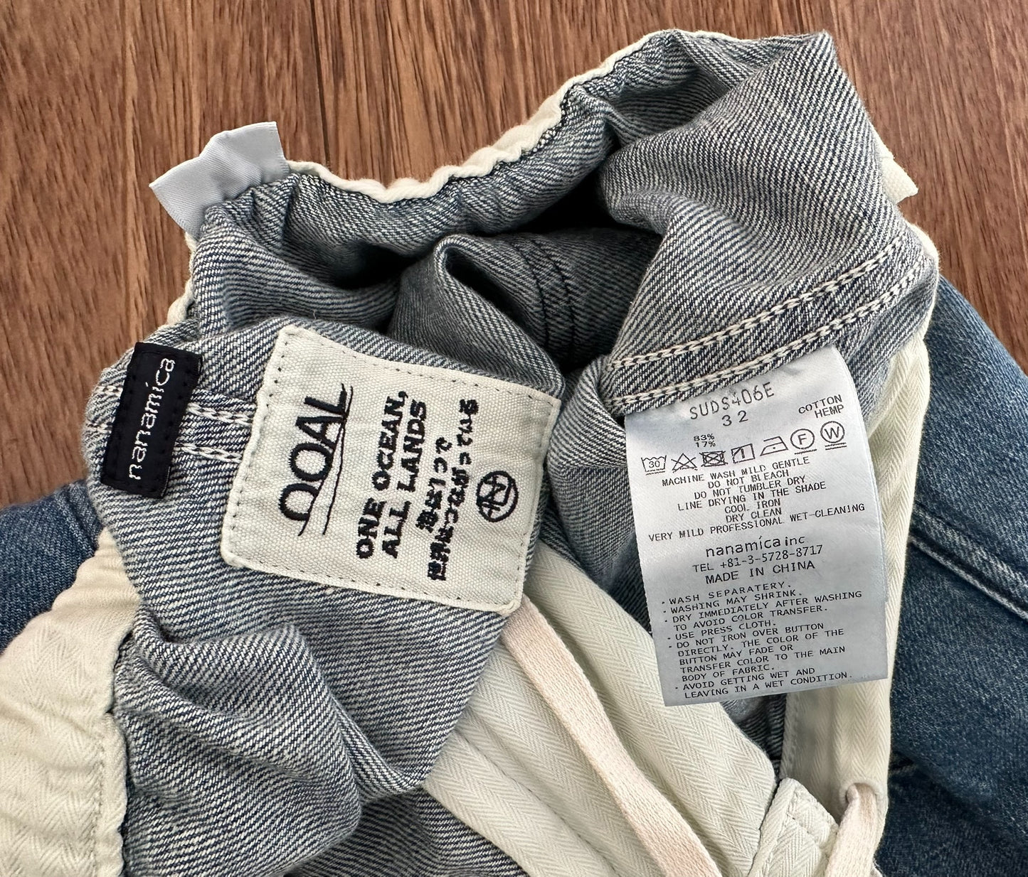 denim work shorts in indigo dye