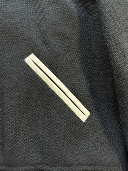 Saint Laurent Black White Leather Varsity Jacket