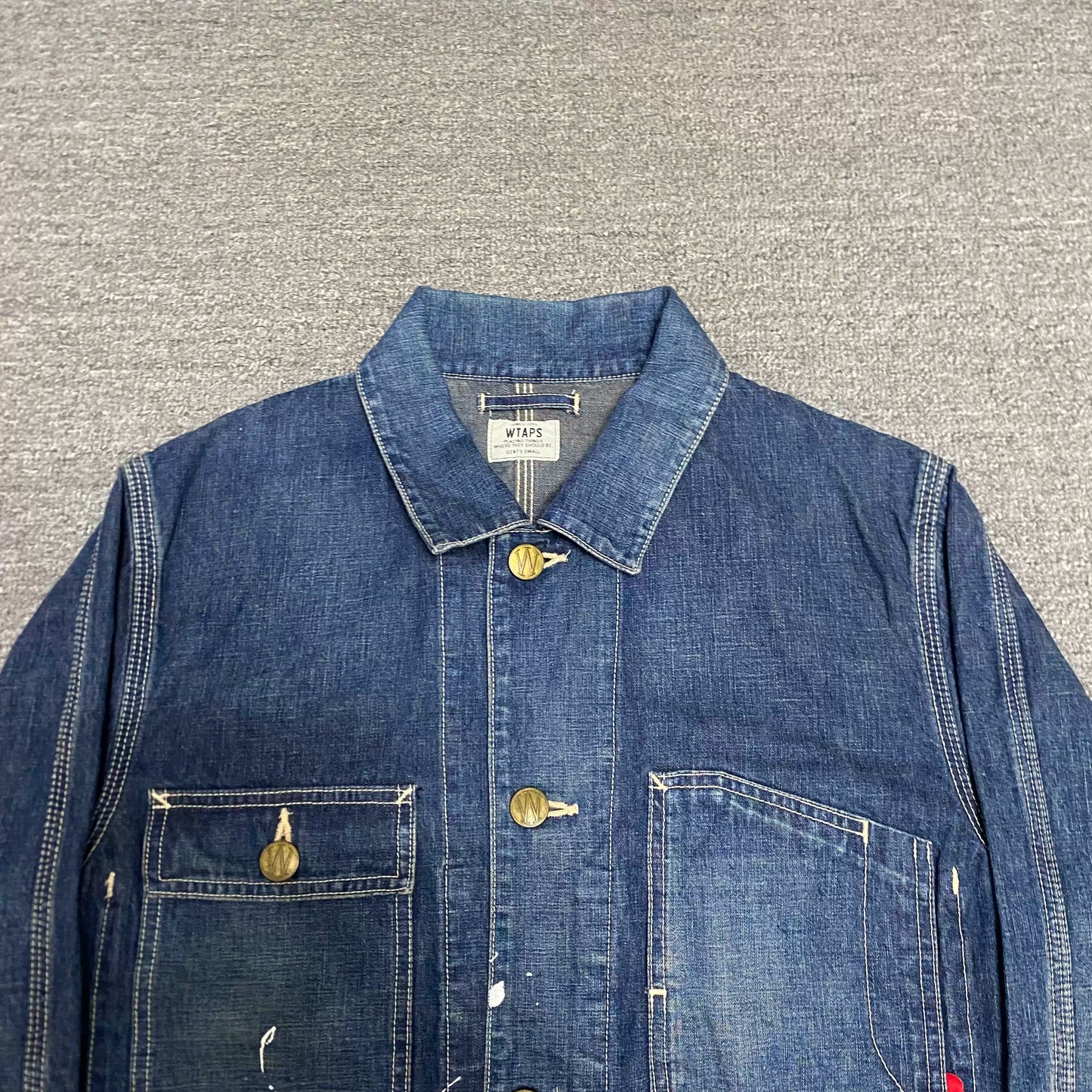 WTAPS 15AW RAILWAY Splatter Denim Jacket