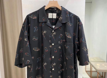 Public Tokyo Hawaiian Shirt with Cuban Collar
