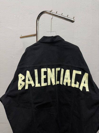 Balenciaga Back Logo Denim Jacket