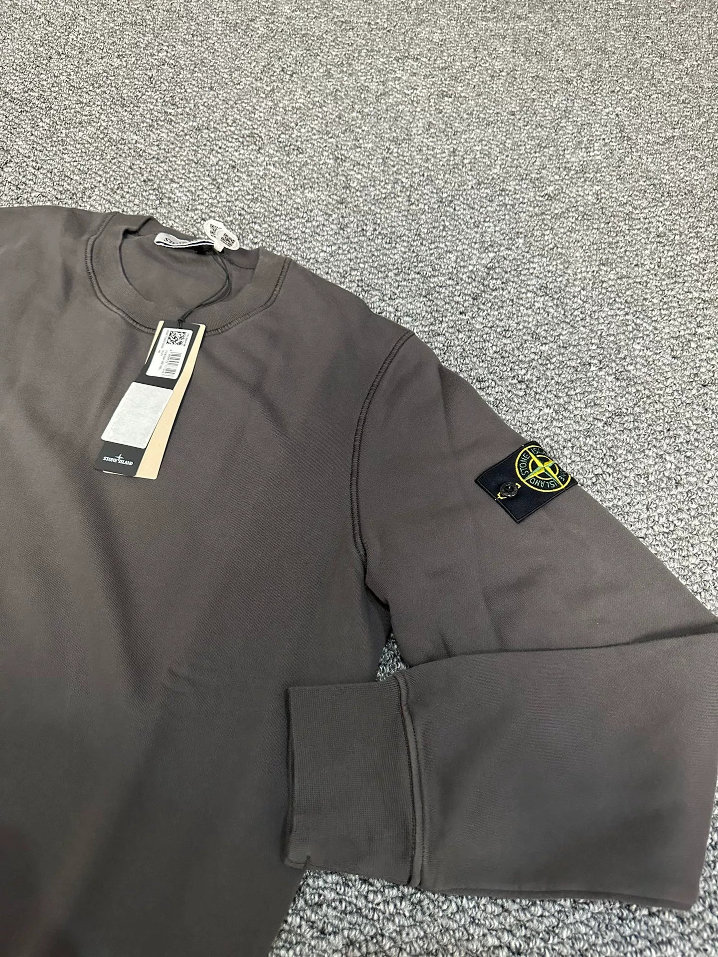 stone island gray sweatshirt size L