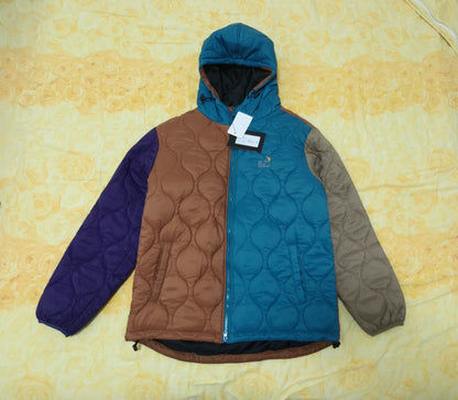 go slow caravan colorblock quilted jacket