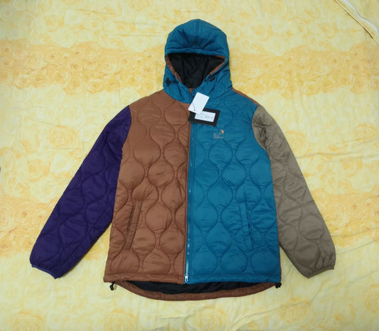 go slow caravan colorblock quilted jacket