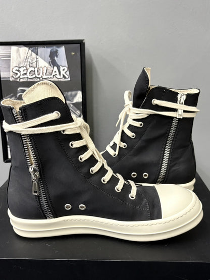 Rick Owens DRKSHDW High-Top Satin Sneakers