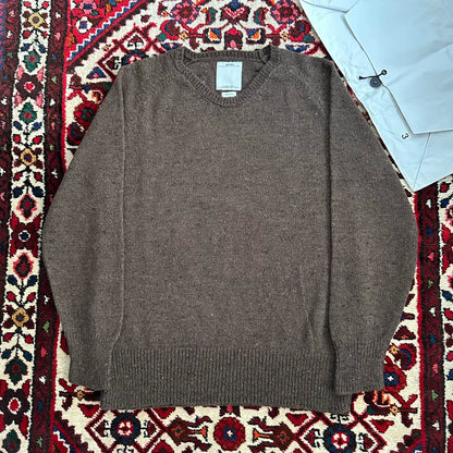 visvim college mud dyed wool sweater