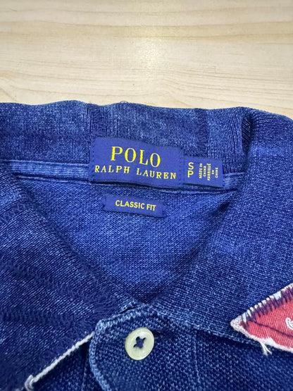 rrl short sleeve polo shirt with patches