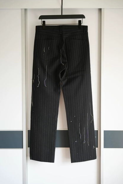 Yohji Yamamoto Striped Wool Trousers