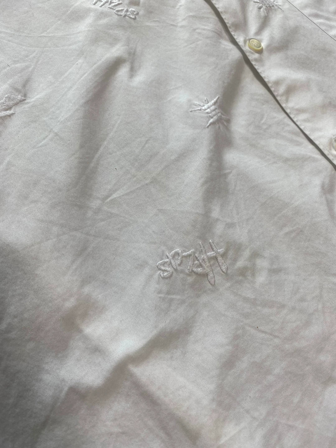 CDG Comme des Garçons Embroidered White Shirt