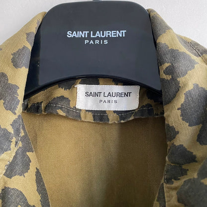 saint laurent leopard print utility vest
