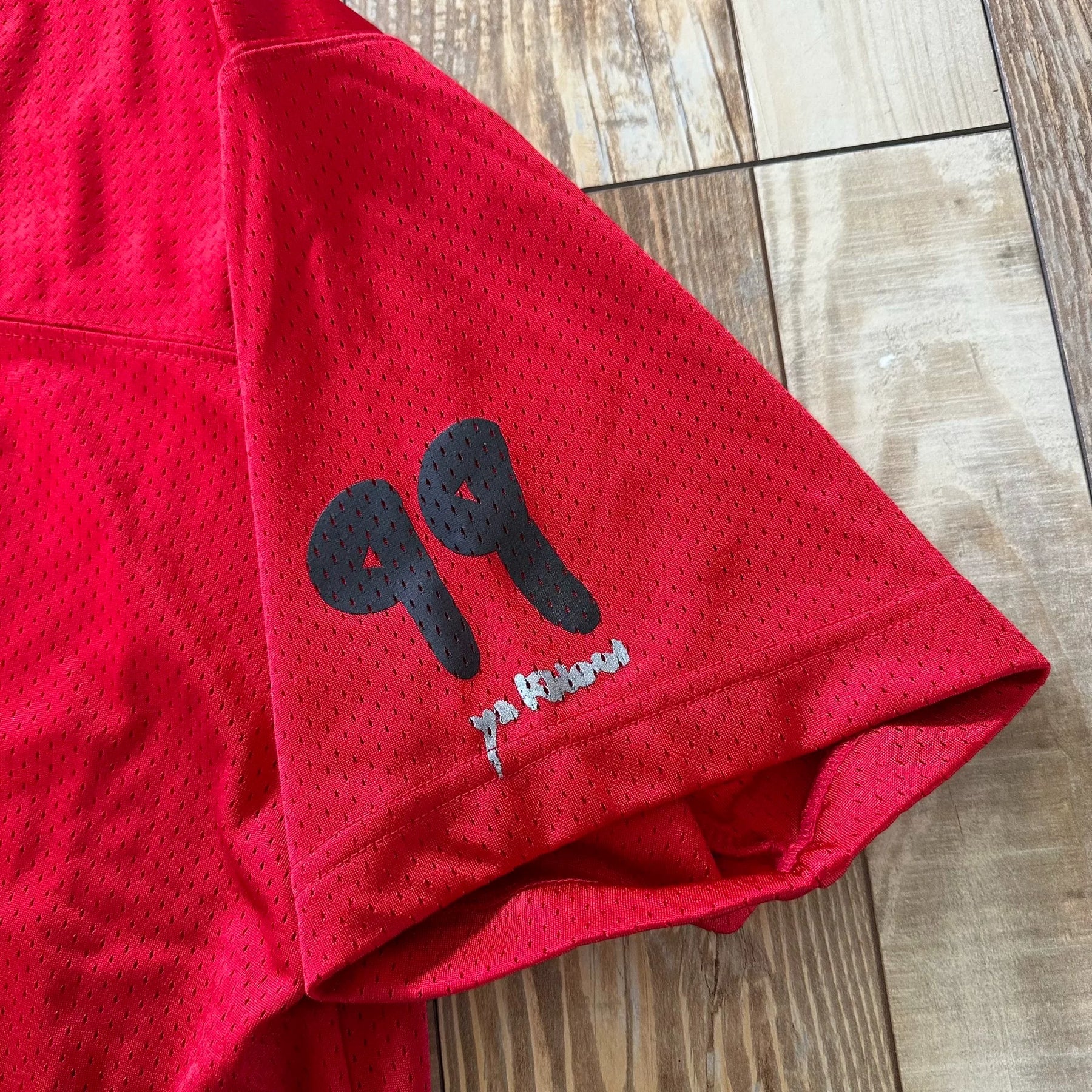 Chrome Hearts Red Mesh Vintage Hockey T-Shirt