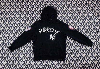 supreme x yankees hooded sweatshirt