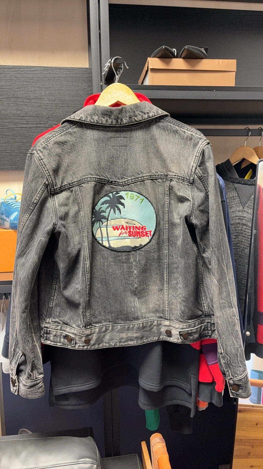 Saint Laurent 1971 Sunset Embroidery Denim Jacket