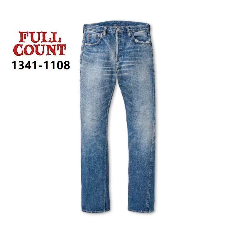 FULLCOUNT Washed Vintage Slim Straight Jeans