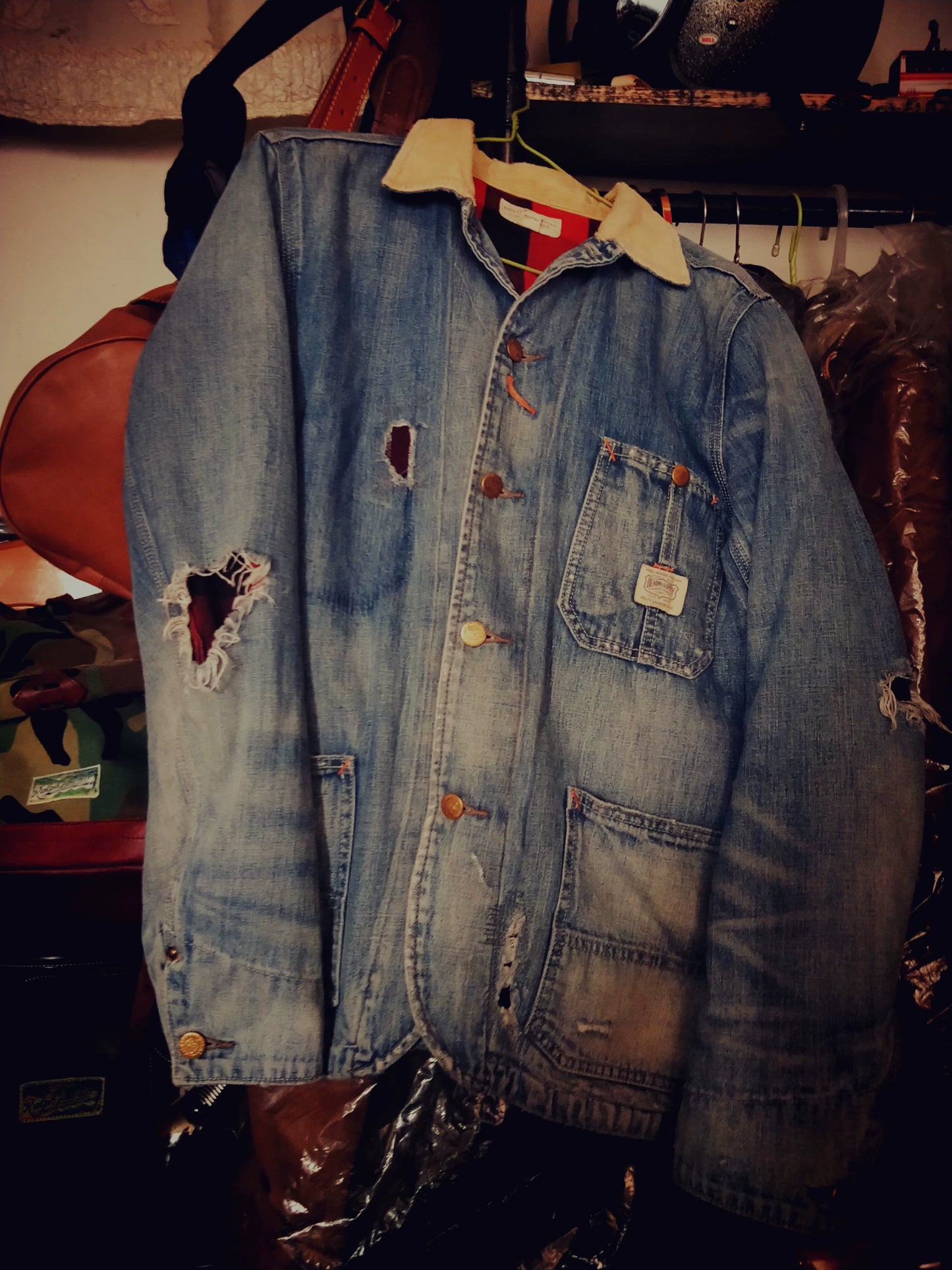 Ralph Lauren Railroad Worker Distressed Denim Jacket