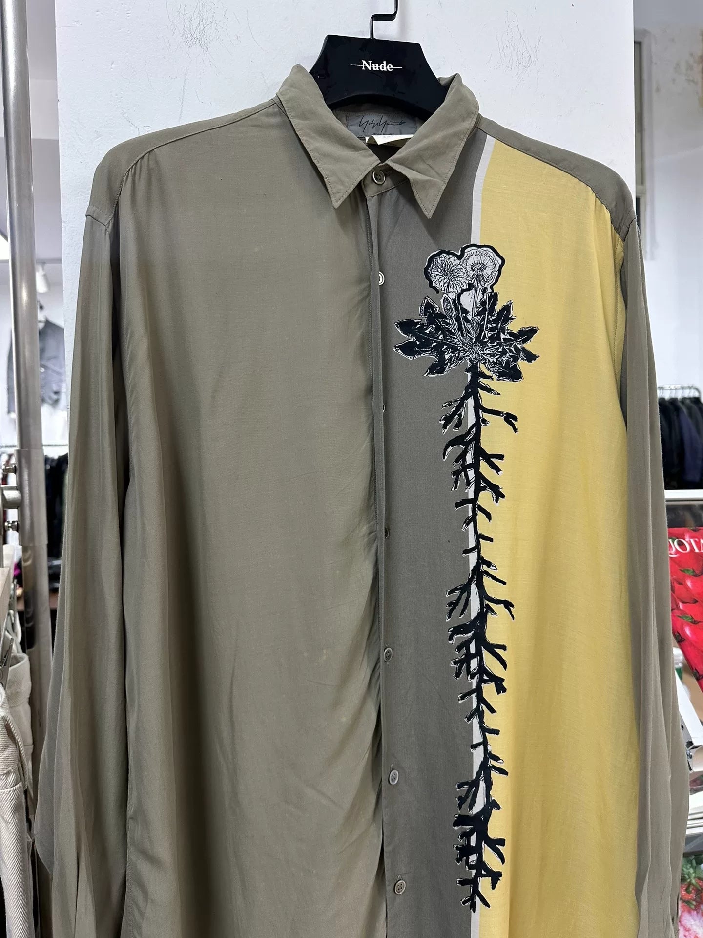 Yohji Yamamoto 90s Sample Floral Shirt