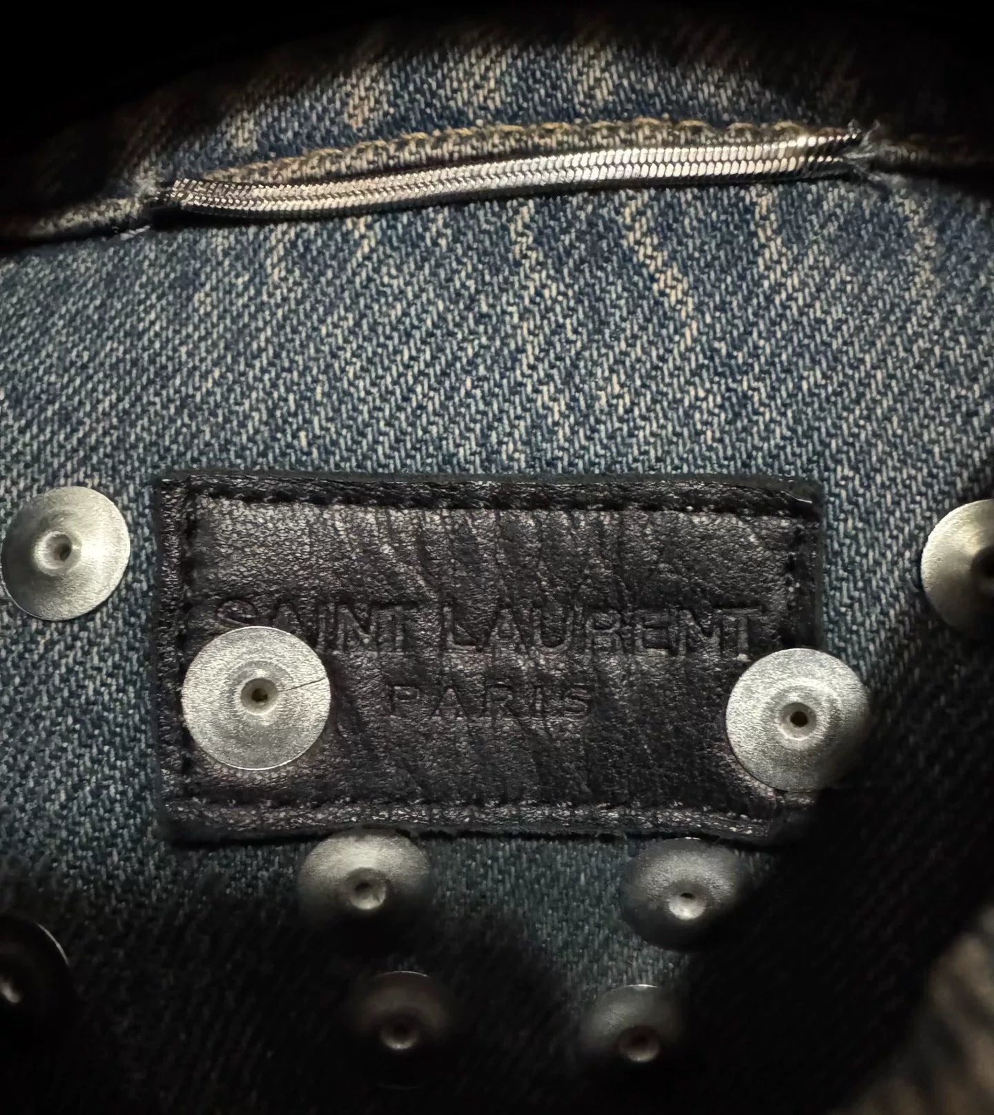 Saint Laurent Denim Jacket with Studs