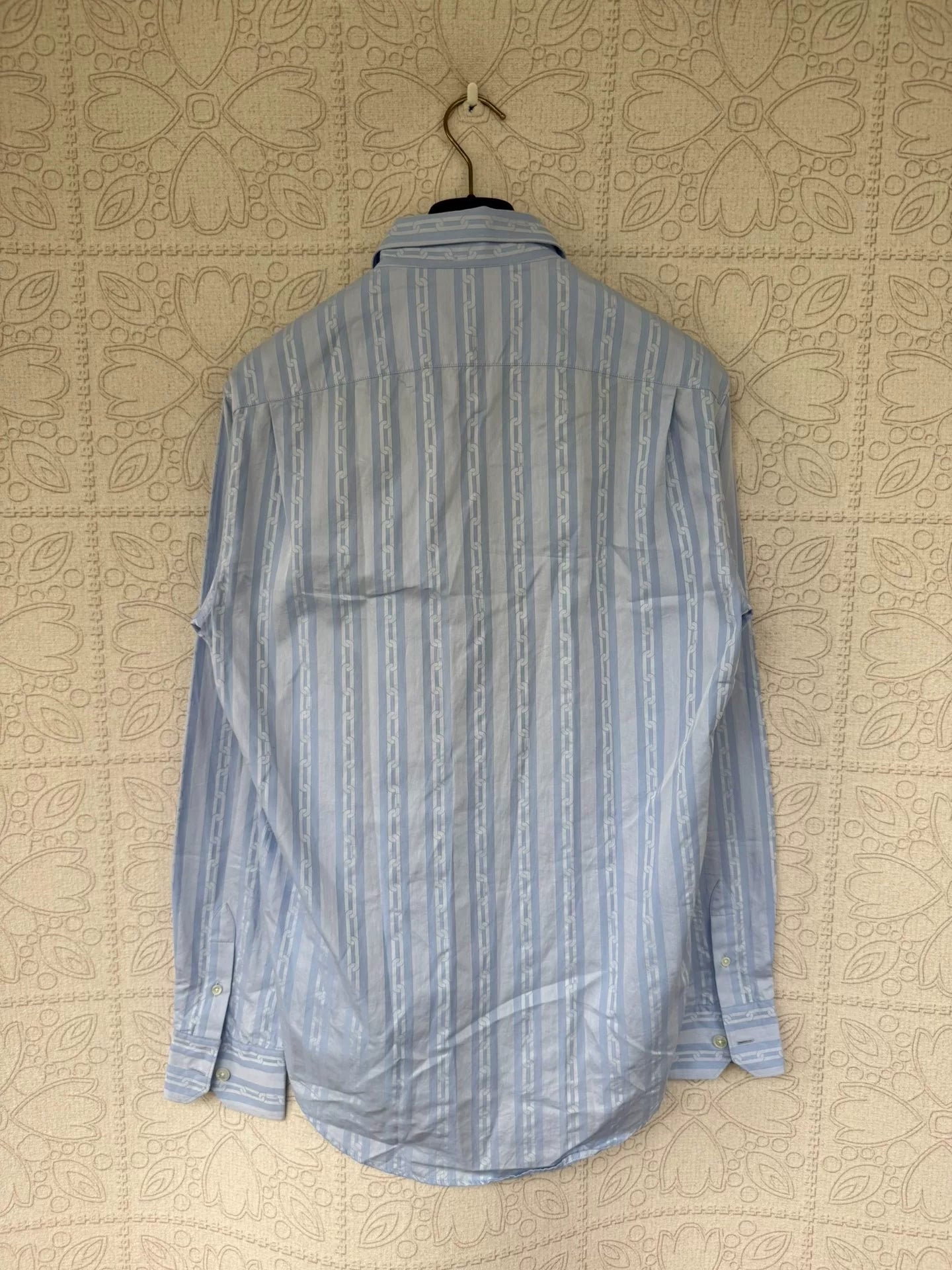 louis vuitton chain print long sleeve shirt