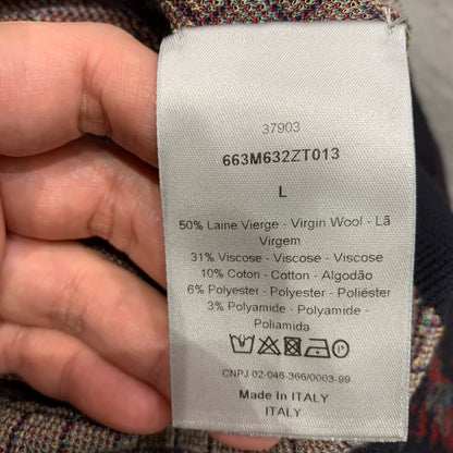 dior cd logo print knitted sweater