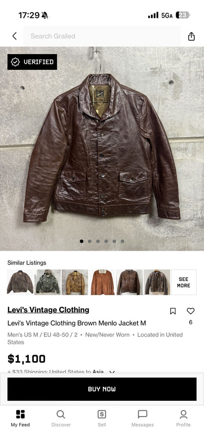 levi's leather jacket lvc einstein style
