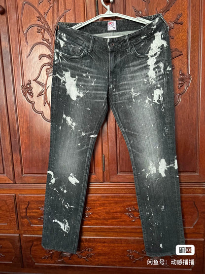 PRPS Black Splatter Jeans W30 Zipper