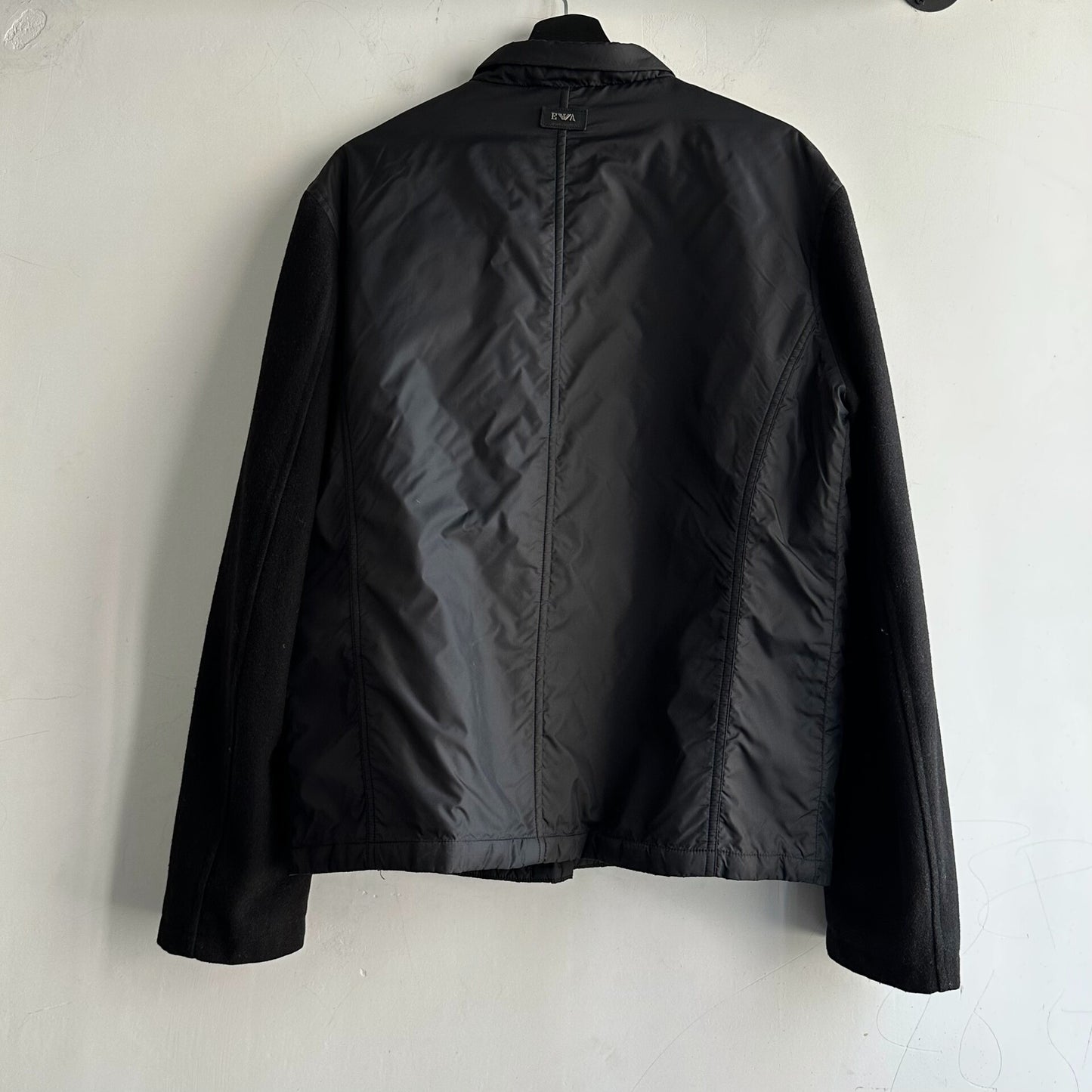 armani wool and cotton blend pocket jacket