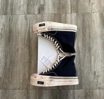 visvim skagway hi g.patten navy canvas shoes
