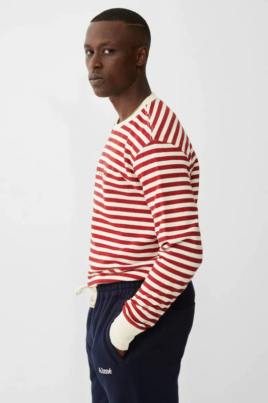 Aime Leon Dore Red Stripe Sweatshirt