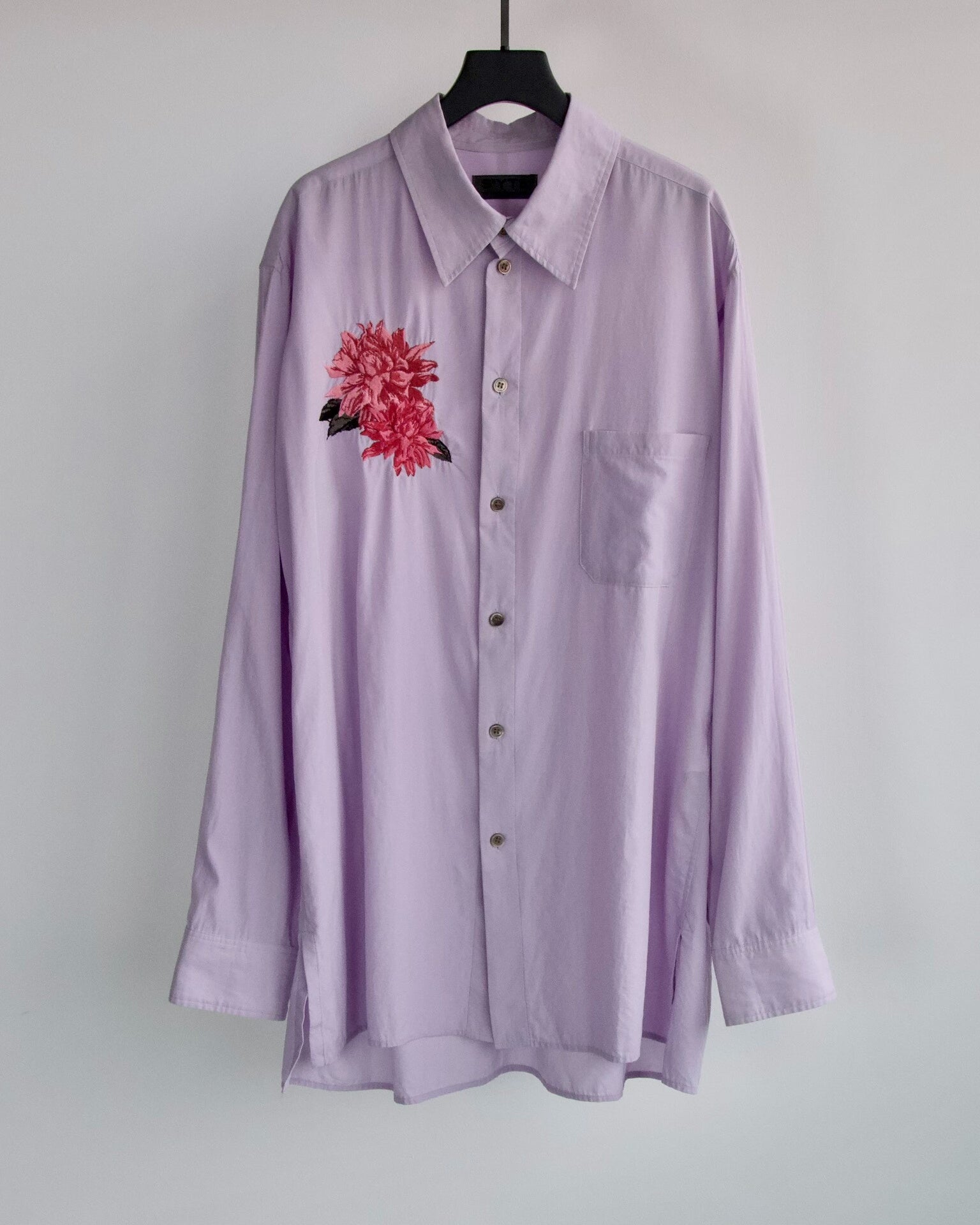 Elegant Purple Embroidered Shirt by Yohji Yamamoto