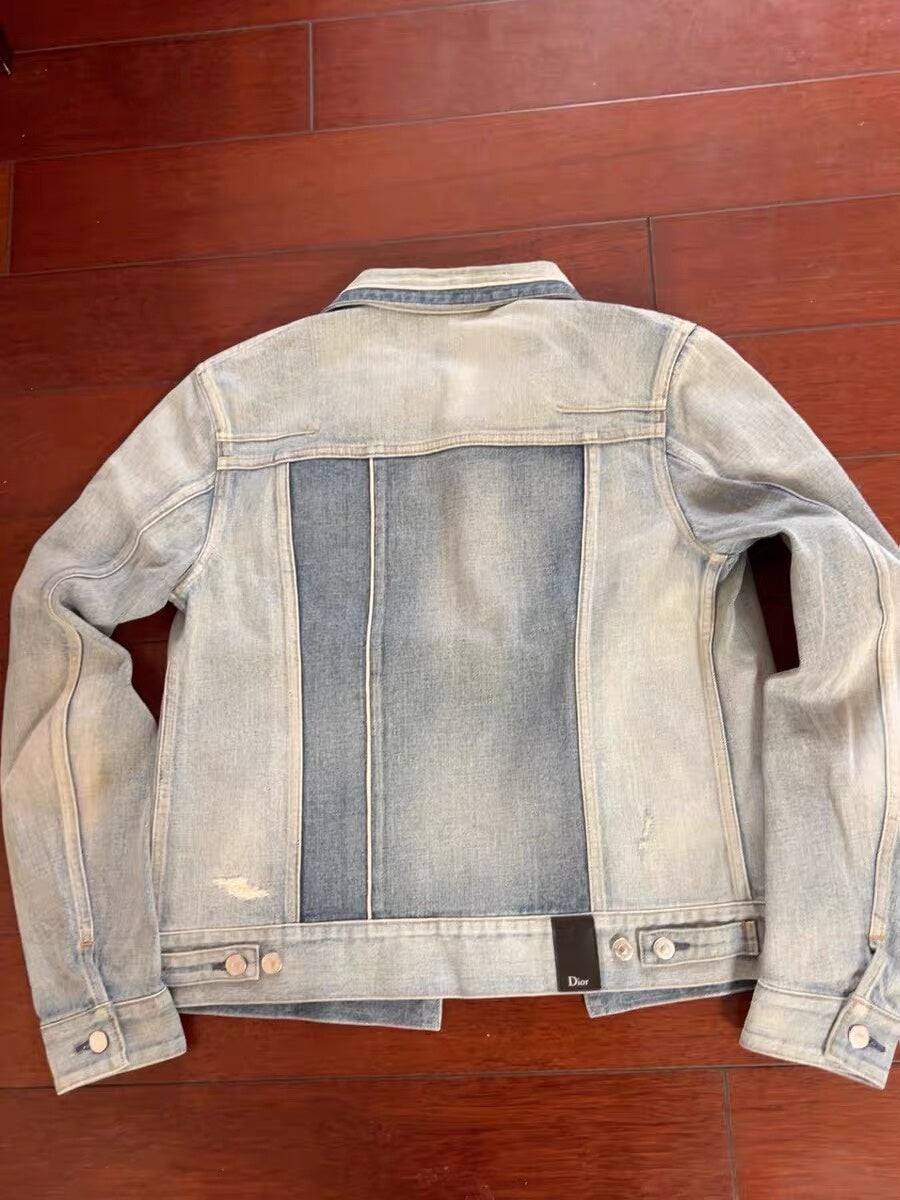 Dior Distressed Slim Denim Jacket