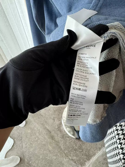 Celine Letter Hoodie in Blue